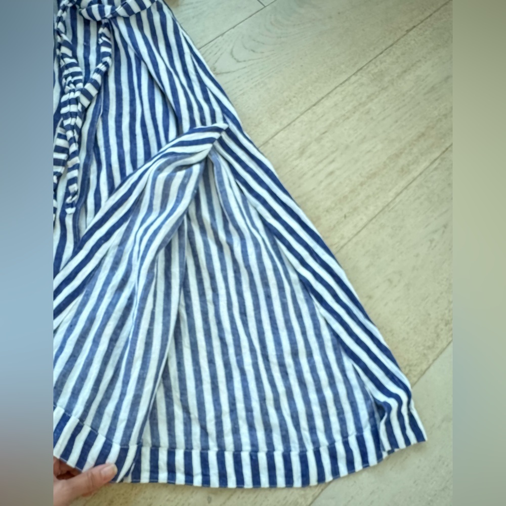 AYR The Sunset dress 100% Linen White and Blue Stripes Size XS - Picture 10 of 11
